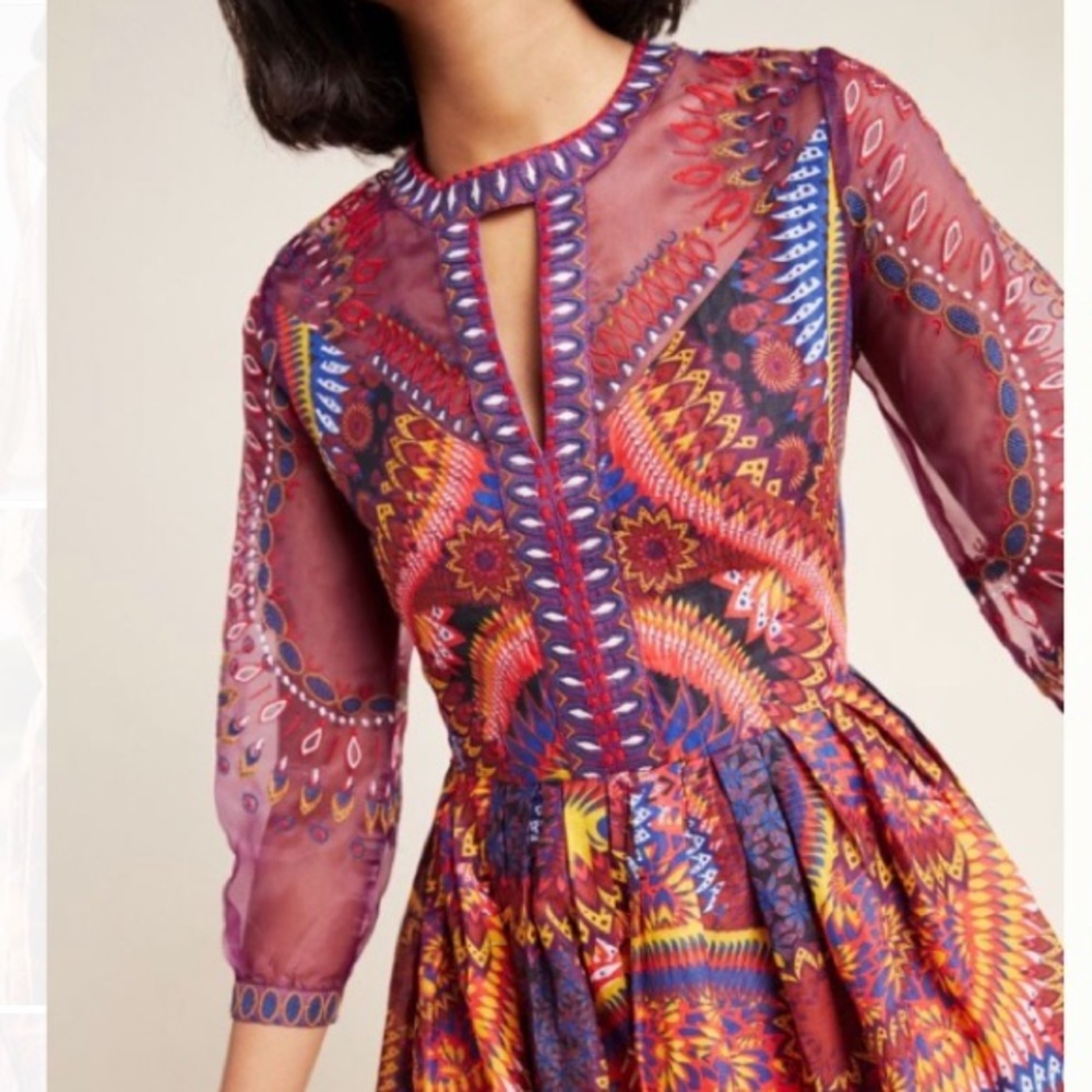 NWT Anthropologie Printed dress (size 2)